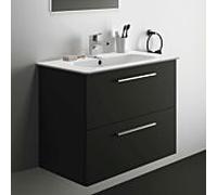 Ideal Standard i.life ensemble de lavabos A K8743NV 84x46x64,5cm, trou pour robinetterie 2000 , poignée en chrome brossé, gris carbone mat