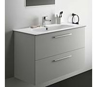 Ideal Standard i.life A K8745DU 104x46x64,5cm, trou pour robinetterie 2000 , poignée en chrome brossé, blanc mat