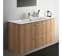 Ideal Standard i.life ensemble de lavabos A K8747NX 124x46x64,5cm, trou pour robinetterie 2000 , poignée en chrome brossé, chêne naturel
