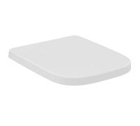 Ideal Standard i.life B abattant WC, Softclose, recouvrant - Blanc | Abattant WC amovible avec mécanisme de fermeture en douceur (Softclose) et charnières robustes en acier inoxydable, T4683HY