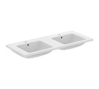 Ideal Standard i.Life B - Lavabo double 121x52 cm, avec trop-plein, 2 trous pour robinet, blanc T460201