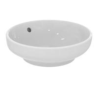 Ideal Standard - i.life B, Lavabo rond de 40 cm avec trou de trop-plein et sans trou de robinet, Blanc