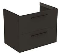 Ideal Standard i.life B meuble double vasque T5272NV 2 tiroirs, 80 x 50,5 x 63 cm, gris carbone mat