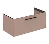 Ideal Standard i.life B meuble double vasque T5275NH 1 tiroir, 100 x 50,5 x 44 cm, grège mat