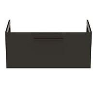 Ideal Standard i.life B meuble double vasque T5275NV 1 tiroir, 100 x 50,5 x 44 cm, gris carbone mat
