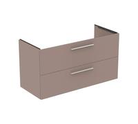 Ideal Standard i.life B meuble sous-vasque T5586NH 2 siphon extractible à gauche, 1200x505x630 mm, grège mat
