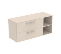 Ideal Standard i.life B Meuble sous-vasque sans découpe, 2 tiroirs, T5761NF,