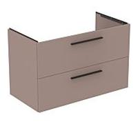 Ideal Standard i.life B meuble sous-vasque T5584NH 2 siphon extractible à gauche, 1000x505x630 mm, grège mat