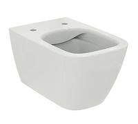 Ideal Standard - i.Life B Vase Suspendu RimLS+ avec Fixations cachées. A compléter avec siège T468201 ou T468301, à Commander séparément. Blanc