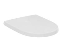 Ideal Standard i.life O abattant WC recouvrant, rond - Blanc (Alpin) | Abattant WC amovible avec charnières robustes en acier inoxydable, T572101