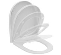 Ideal Standard i.life O abattant WC Softclose, recouvrant - Blanc (Alpin) | Abattant WC amovible avec mécanisme de fermeture en douceur (Softclose) et charnières robustes en acier inoxydable, T572201