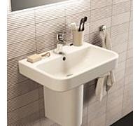 vasque compacte Ideal Standard i.life S T4584MA avec trou pour robinetterie et trop-plein, 55 x 38 x 18 cm, blanc Ideal Plus