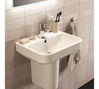 Ideal Standard i.life S lavabo compact T4585MA avec trou pour robinetterie et trop-plein, 50 x 38 x 18 cm, blanc Ideal Plus