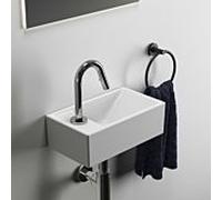 Ideal Standard i.Life S lave-mains E211301 banc de robinetterie gauche, trou de robinetterie 2000 , sans trop-plein, blanc , 37x21x12cm