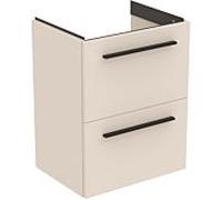 Ideal Standard i.life S meuble sous-vasque 801 match2 coulissants, 50 x 37,5 x 63 cm, beige sable mat