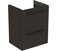 Ideal Standard i.life S meuble sous-vasque 801 match2 coulissants, 50 x 37,5 x 63 cm, gris quartz mat