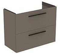 Ideal Standard i.life S meuble sous-vasque 801 match2 coulissants, 80 x 37,5 x 63 cm, grège mat
