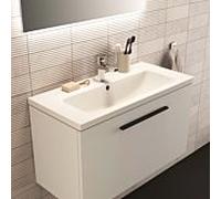 Ideal Standard i.life S lavabo pour meuble T4589MA avec trou pour robinetterie et trop-plein, 81 x 38,5 x 18 cm, blanc Ideal Plus