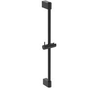 Ideal Standard Idealrain Barre de douche, Hauteur 644 mm - Noir Mat | 644 mm Barre de douche avec support de douche réglable par bouton-poussoir, support mural réglable en hauteur, BE400XG