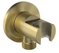 Ideal Standard Idealrain Ideal Standard raccordement mural Atelier BC807A2 avec support de douche, UP G1 / 2, rond, or brossé