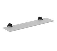 Ideal Standard IOM Etagère Tablette Murale en Verre pour Lavabo Salle de Bain Longueur 52 cm Fixations inclues Noir mat A9124XG