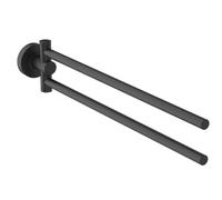 Ideal Standard IOM - Porte-serviettes, pivotant, longueur 37 cm, noir soyeux A9131XG