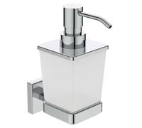 Ideal Standard IOM Square - Distributeur de savon avec support, verre mat / chrome E2252AA
