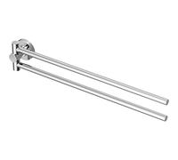 Ideal Standard IOM Square Porte Serviette Salle de Bain Double Barre Largeur 45,5 cm Finition Chrome Rosaces Rondes Fixation Murale & Kit Installation Inclus A9131AA