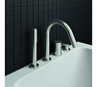 Ideal Standard Joy Ideal Standard 4 trous BC789GN pour montage sur rebord de baignoire, avec bec, Silver Storm
