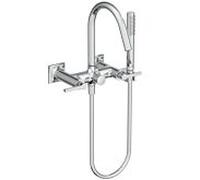Ideal Standard Joy Mélangeur de bain à deux poignées Neo BD163AA apparent, avec douchette à main, saillie 190 mm, chromé