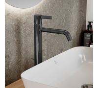 Ideal Standard Joy mitigeur lavabo BC781A5 avec base étendue, avec garniture de vidage , projection 170 mm, gris magnétique