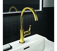 Ideal Standard Joy mitigeur lavabo BC777A2 bec haut, pivotante , avec garniture de vidage , projection 169 mm, or brossé