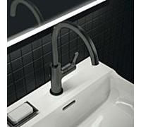 Ideal Standard Joy mitigeur lavabo BC777A5 bec haut, pivotante , avec garniture de vidage , projection 169 mm, gris magnétique