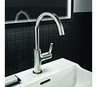 Ideal Standard Joy mitigeur lavabo BC777GN bec haut, pivotante , avec garniture de vidage , projection 169 mm, Silver Storm