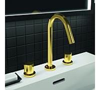 Ideal Standard Joy mitigeur lavabo BC783A2 avec vidage métallique, projection 127 mm, or brossé