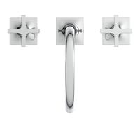 Ideal Standard Joy Neo mitigeur lavabo 3 trous BD145AA poignées croisées, saillie 168mm, sans garniture de vidange , chromé