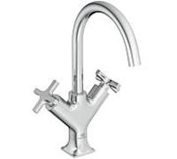 Ideal Standard Joy Mélangeur de lavabo à deux poignées Neo BD152AA poignées croisées, saillie 169 mm, sans Albaaufset, chromé