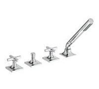Ideal Standard Joy Neo mitigeur de salle de bain 4 trous BD166AA sans bec, avec douchette à main, poignées en croix, chromé