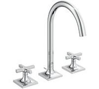 Ideal Standard Joy Neo mitigeur lavabo 3 trous BD143AA poignées croisées, saillie 168mm, avec métal garniture de vidange , chromé