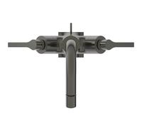 Ideal Standard Joy Mitigeur de bidet Neo BD441A5 avec bonde d'écoulement, saillie 115 mm, poignées à levier, Gris Magnétique