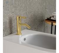 mitigeur de bidet Ideal Standard Joy BC784A2 Or Brossé, avec garniture de vidage , saillie 110mm