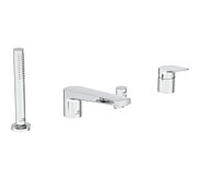 Ideal Standard La Dolce Vita Mitigeur de bain 4 trous BD671AA pour rebord de baignoire, avec bec, avec douchette à main, chromé