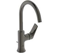 Ideal Standard La Dolce Vita mitigeur lavabo BD657A5 bec haut, avec garniture de vidange en métal, gris magnétique