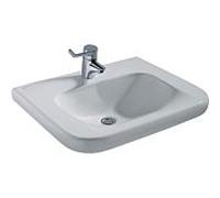 Ideal Standard Lavabo Contour 21 E512301 avec trou pour robinetterie, sans trop-plein, accessible, 60x55,5x17,5cm, blanc