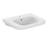 Ideal Standard Lavabo Contour 21 V216801 avec trou pour robinetterie/trop-plein, accessible, 65x55,5x17,5cm, blanc