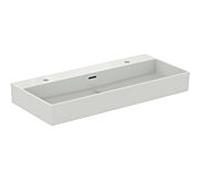 Ideal Standard Lavabo Extra R055401, 1 trou de robinetterie chacun, avec trop-plein, rectifié, blanc