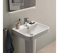 Ideal Standard lavabo i.life B T460801 avec trou pour robinetterie, avec trop-plein, 55 x 44 x 18 cm, blanc