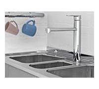 Ideal Standard Mélangeur de cuisine Cerafine O BC501AA pivotante , avec bec haut, chromé