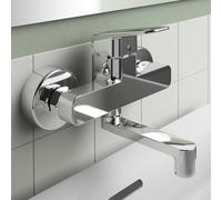 Ideal Standard Mélangeur lavabo mural Ceraplan apparent, saillie 148-153mm BD241AA Chrome