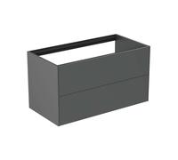 Ideal Standard - Meuble pour lavabo, 100x54x51 cm, 2 tiroirs, anthracite mat T4357Y2